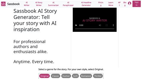 ai story generator|Sassbook AI Story Writer .